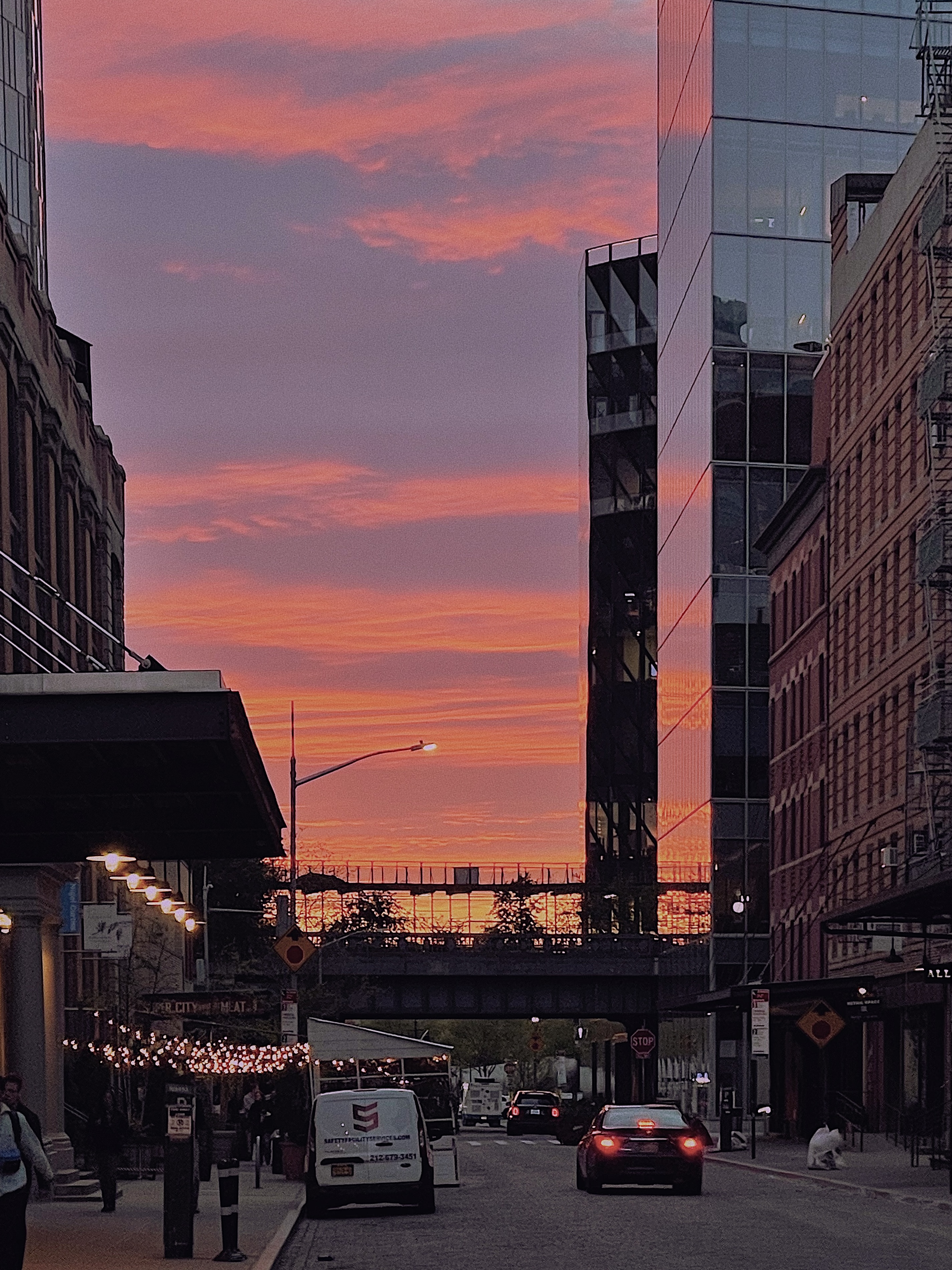 The incredible sunset in New York City